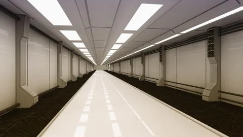 SCIFI Corridor 스톡 일러스트