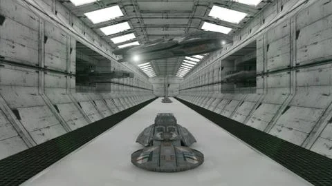 SCIFI Corridor Stock Illustration