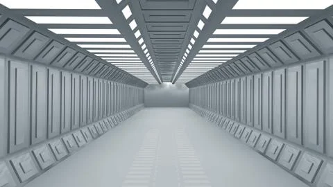 SCIFI Corridor 스톡 일러스트
