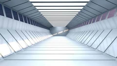 SCIFI Corridor Stock Illustration