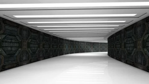 SCIFI Corridor Stock Illustration