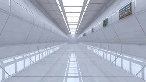 SCIFI Corridor Stock Illustration