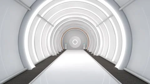 SCIFI Corridor Stock Illustration