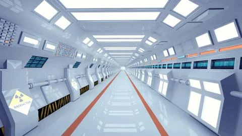 SCIFI Corridor Stock Illustration