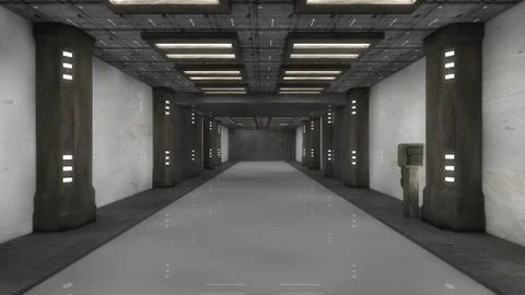 SCIFI Corridor Stock Photos