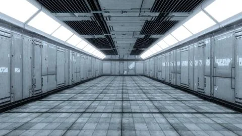 SCIFI Corridor Stock Photos
