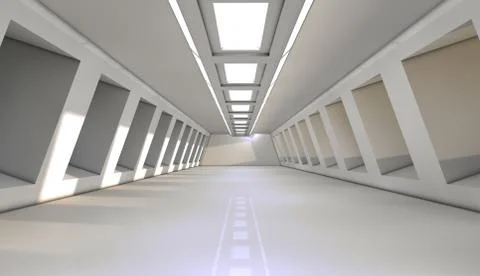 SCIFI Corridor Stock Photos
