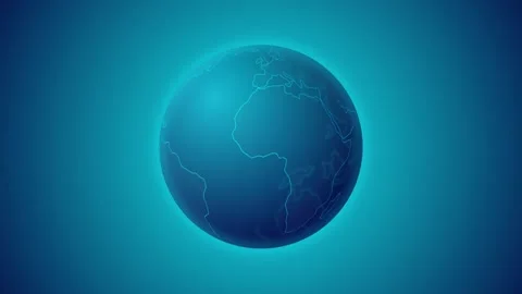 SciFi Earth Planet Futuristic Global Network Stock Footage