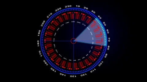 SciFi HUD animation - black  screen effect Video stock 34333391