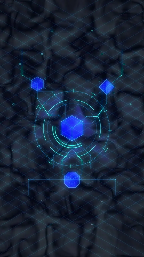 Scifi HUD overlay motion graphic with futuristic interface and tech ui Stock Footage 346636990