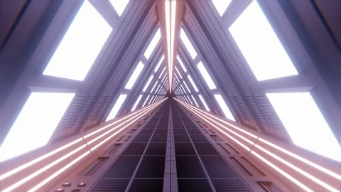 SciFi Neon Tunnel Loop 114487974