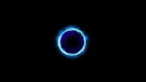 Scifi portal with dark background Stock Footage 124004598