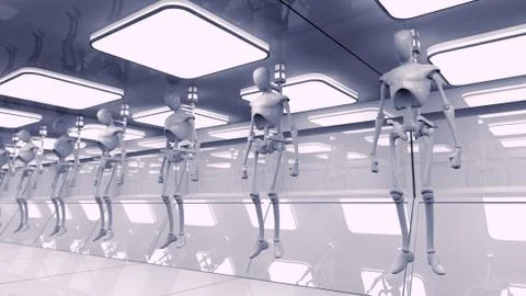 Scifi robots Stock Illustration