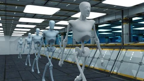 Scifi robots Stock Illustration