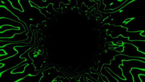 SciFi-Tunnel green colored Loop abstract Background 4K 25p big hole narrow lines Stock-Footage 279889865