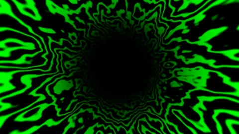SciFi-Tunnel, green colored Loop abstract Background 4K 30p big hole wide lines Stock Footage 281358810