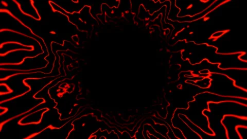 SciFi-Tunnel red colored Loop abstract Background 4K 25p big hole narrow lines Stock-Footage 279889880