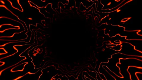 SciFi-Tunnel, red Loop abstract Background 4K 30p big hole narrow lines Stock-Footage 281362150