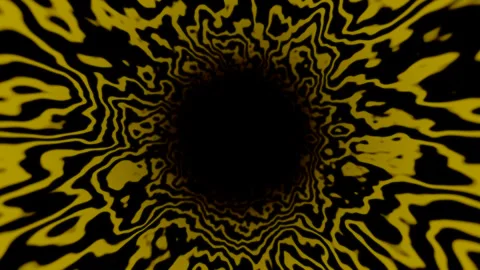 SciFi-Tunnel yellow colored Loop abstract Background 4K 25p big hole wide lines Stock-Footage 279678722