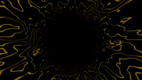 SciFi-Tunnel yellow colored Loop abstract Background 4K 25p big hole narrow line Stock Footage 279889881
