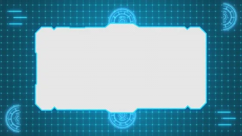 SciFi Video Border Overlay. Transparent Background. Futuristic UI. Technology. Vídeo Stock 278893409