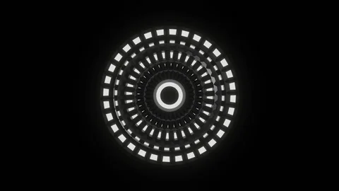 Scifi VJ loop animation wheel spinning 360 degrees Stock Footage 123410734