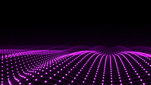 SciFi-Waves grid in space purple seamless loop abstract Background 4K 30p Stock Footage 280922833