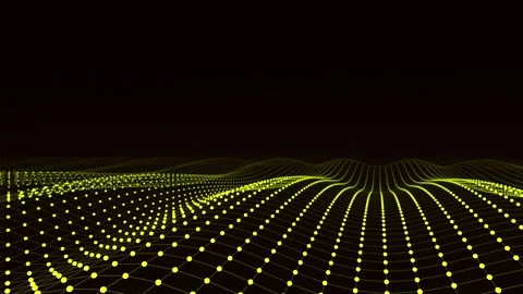 SciFi-Waves grid in space yellow seamless loop abstract Background 4K 30p Stock-Footage 280922865