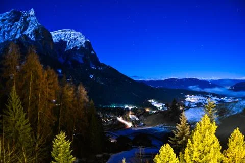 Sciliar by night. Stock Photos
