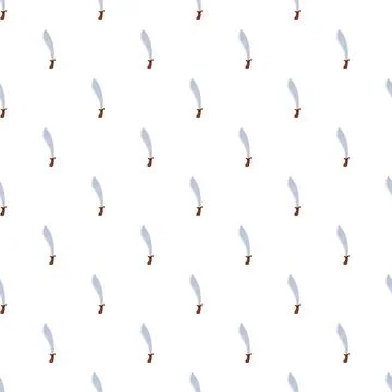 Scimitar pattern swords repeating on seamless background Stock Illustration