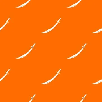 Scimitar sword pattern seamless Stock Illustration