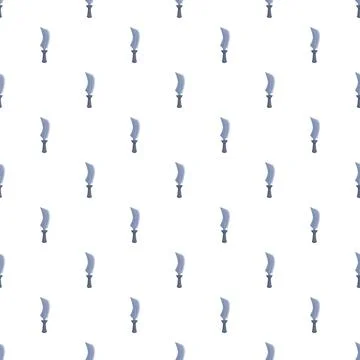 Scimitar swords seamless pattern creating weapon background Stockillustratie