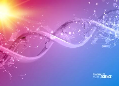 Scince illustration of a DNA molecule Stock Illustration
