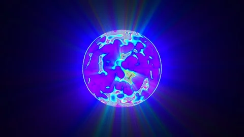 Scintillating Colorful Psychedelic Globe VJ Abstract Motion Background Loop 3 Stock Footage 101442481