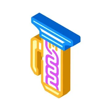 Scintillation detector nuclear energy isometric icon vector illustration Stock Illustration