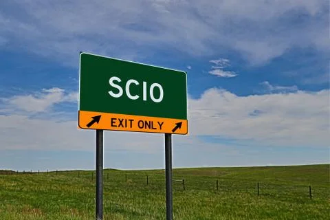 SCIO US Highway Exit Only Sign Stock Photos