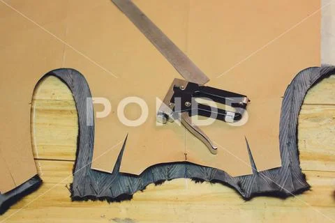 Scissor and tissue paper pattern,no visible logos etc. Stock Photos
