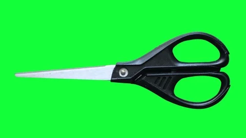 Scissor animation , stil stop motion, chroma key loop Stock Footage 127053368