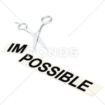 Scissor cut impossible Stock Illustration