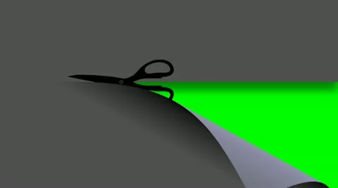 SCISSOR CUTS THE PAPER Stock Footage 11061107