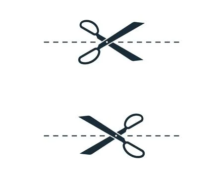 Scissor Cutting Icon Vector Logo Template Illustration Design Stock Illustration