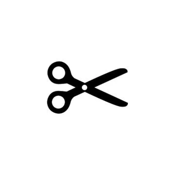Scissor Icon In Flat Style Vector For Apps, UI, Websites. Black Icon Vector Stock Illustration