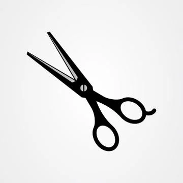 Scissor icon logo vector design template Stock Illustration