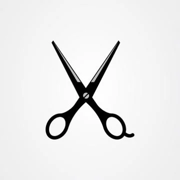 Scissor icon logo vector design template Stock Illustration
