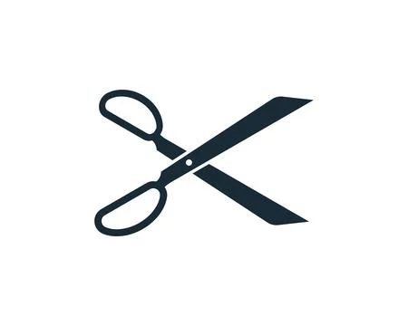 Scissor Icon Vector Logo Template Illustration Design Stock Illustration