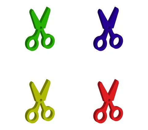Scissor illustrated in vector on a white background Stock Illustration