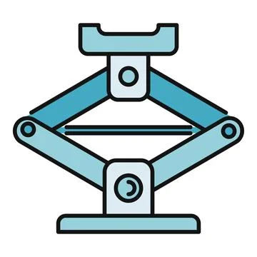 Scissor jack lifting tool for car maintenance Stock Illustration