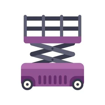 Scissor lift flat vector icon design Ilustración de archivo