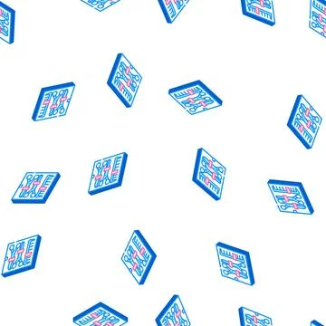 Scissors and comb groomer set isometric icon seamless pattern Stockillustratie