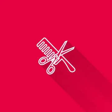 Scissors and comb Stock-Illustration